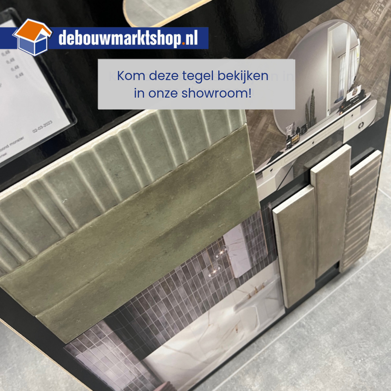 Durstone Imagine Olive Glossy Wandtegel 6x25cm